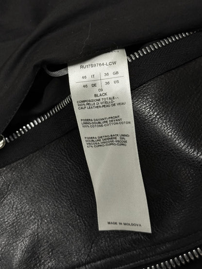 Rick Owens SS17 "WALRUS" Stooges Heavy Calfskin Leather Rider Jacket