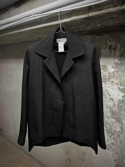 Yohji Yamamoto AW04 Unlined Open-front Wool Blazer | Archive Fashion Toronto