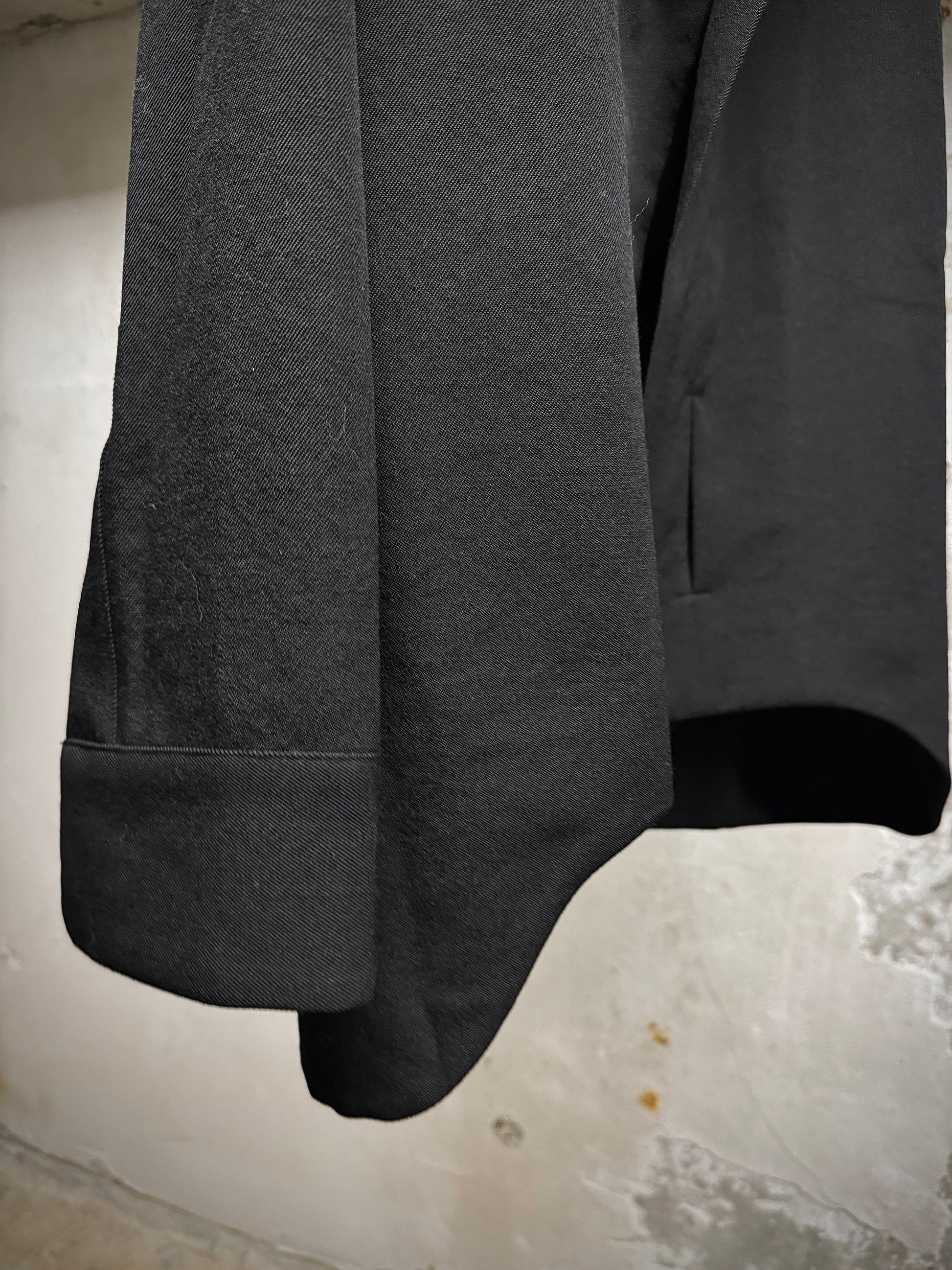 Yohji Yamamoto AW04 Unlined Open-front Wool Blazer detail | DRIEW GARMENTS