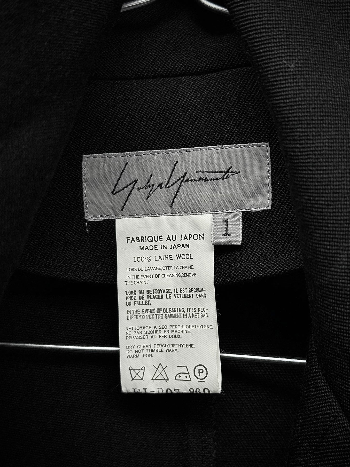 Yohji Yamamoto AW04 Unlined Open-front Wool Blazer