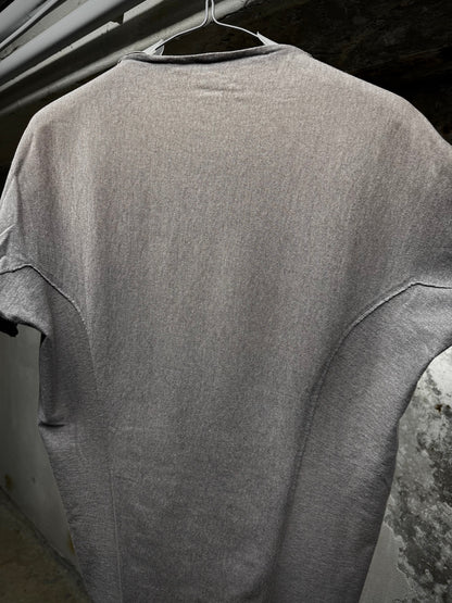 DEVOA 2010s Gradient Grey Raglan Anatomical T-shit detail | DRIEW GARMENTS