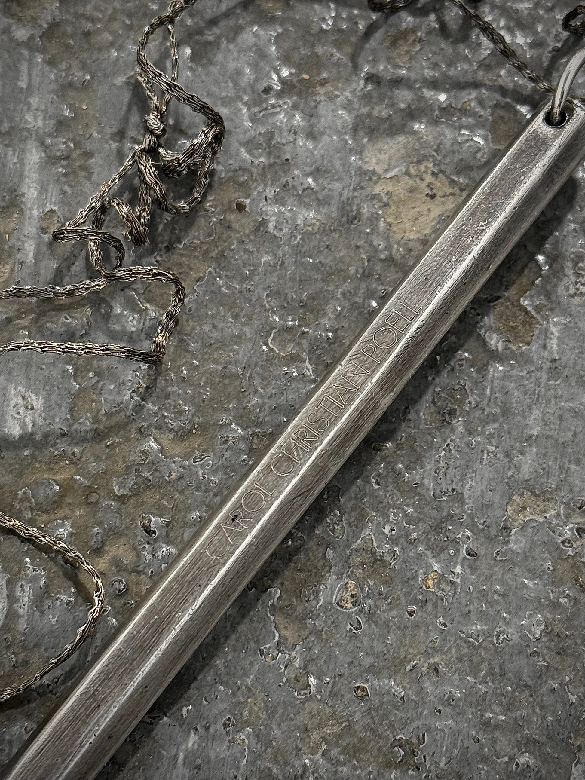 Carol Christian Poell 'MM/2337' .925 Silver Bic Pen Necklace detail | DRIEW GARMENTS