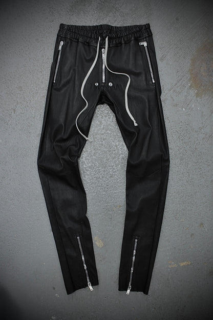 Rick Owens AW23 "LUXOR" Gary Lamb Leather Skinny Pants