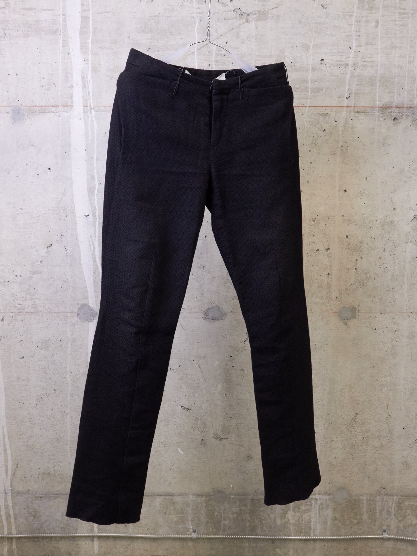 Individual Sentiments AW14-15 Cotton Linen Back-Zip Frayed Hem Pants