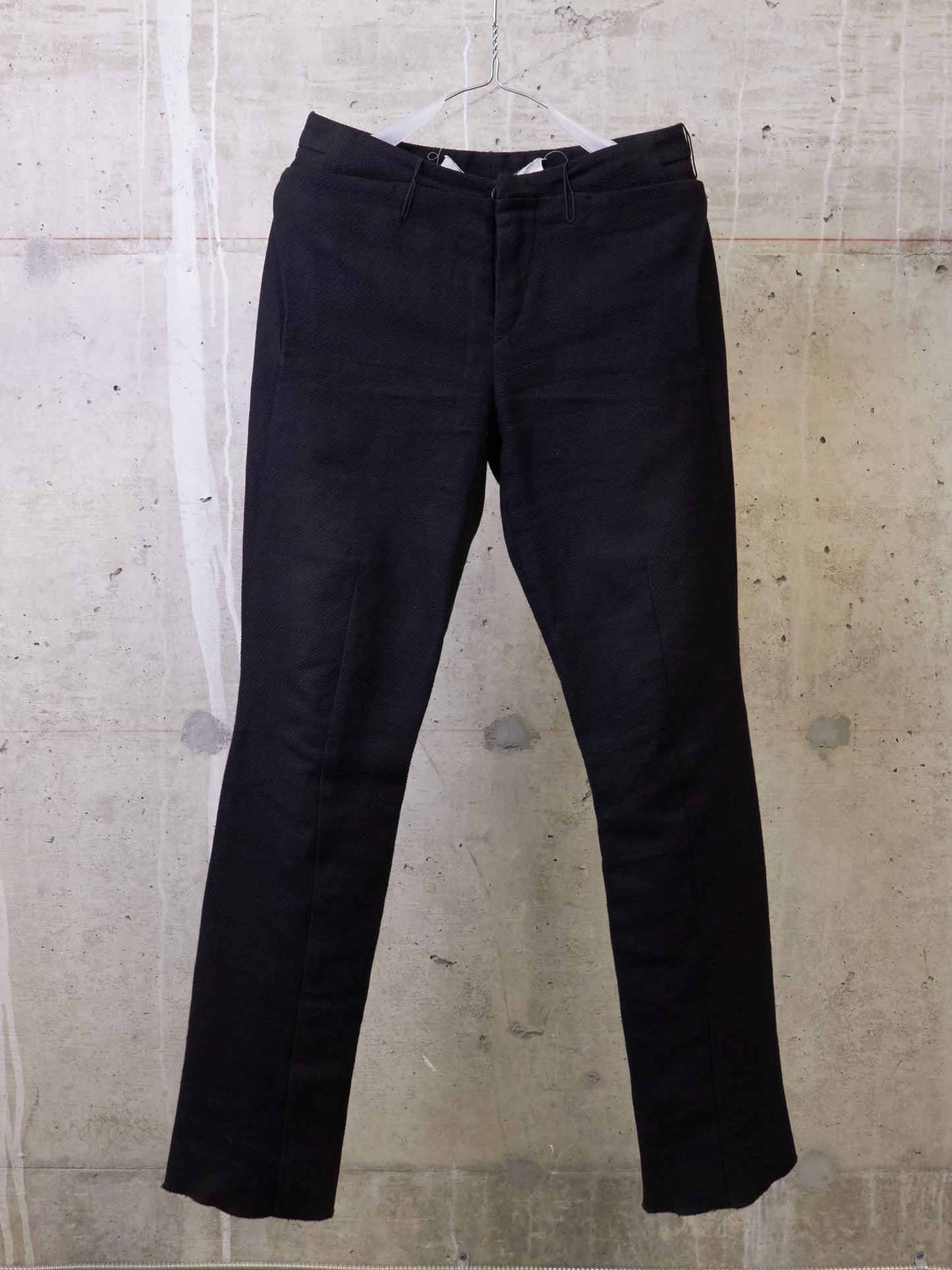 Individual Sentiments AW14-15 Cotton Linen Back-Zip Frayed Hem Pants