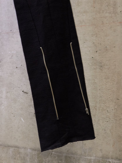 Individual Sentiments AW14-15 Cotton Linen Back-Zip Frayed Hem Pants
