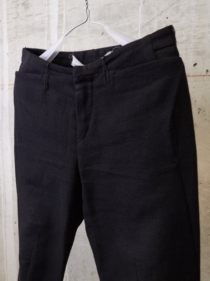 Individual Sentiments AW14-15 Cotton Linen Back-Zip Frayed Hem Pants