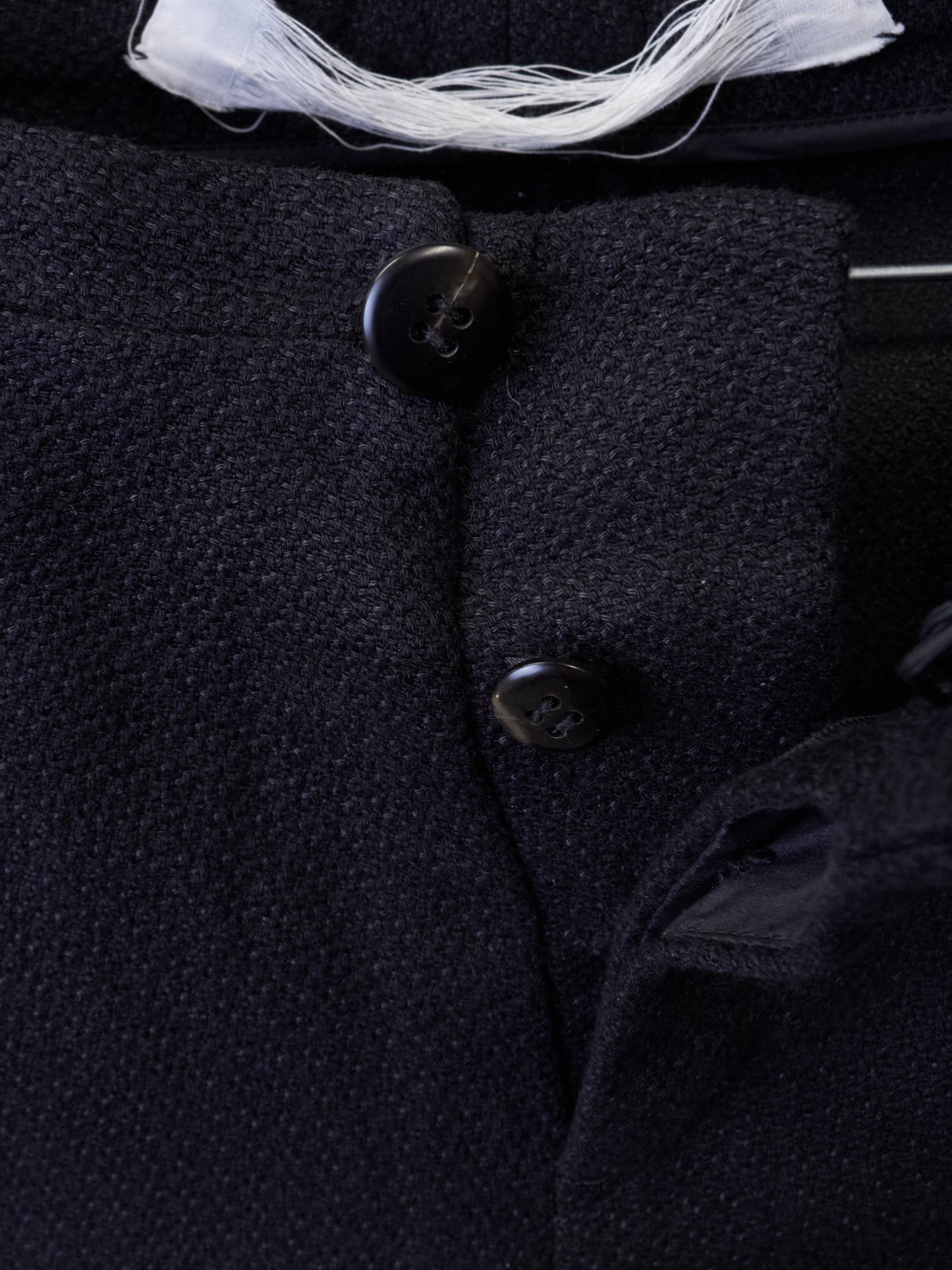 Individual Sentiments AW14-15 Cotton Linen Back-Zip Frayed Hem Pants