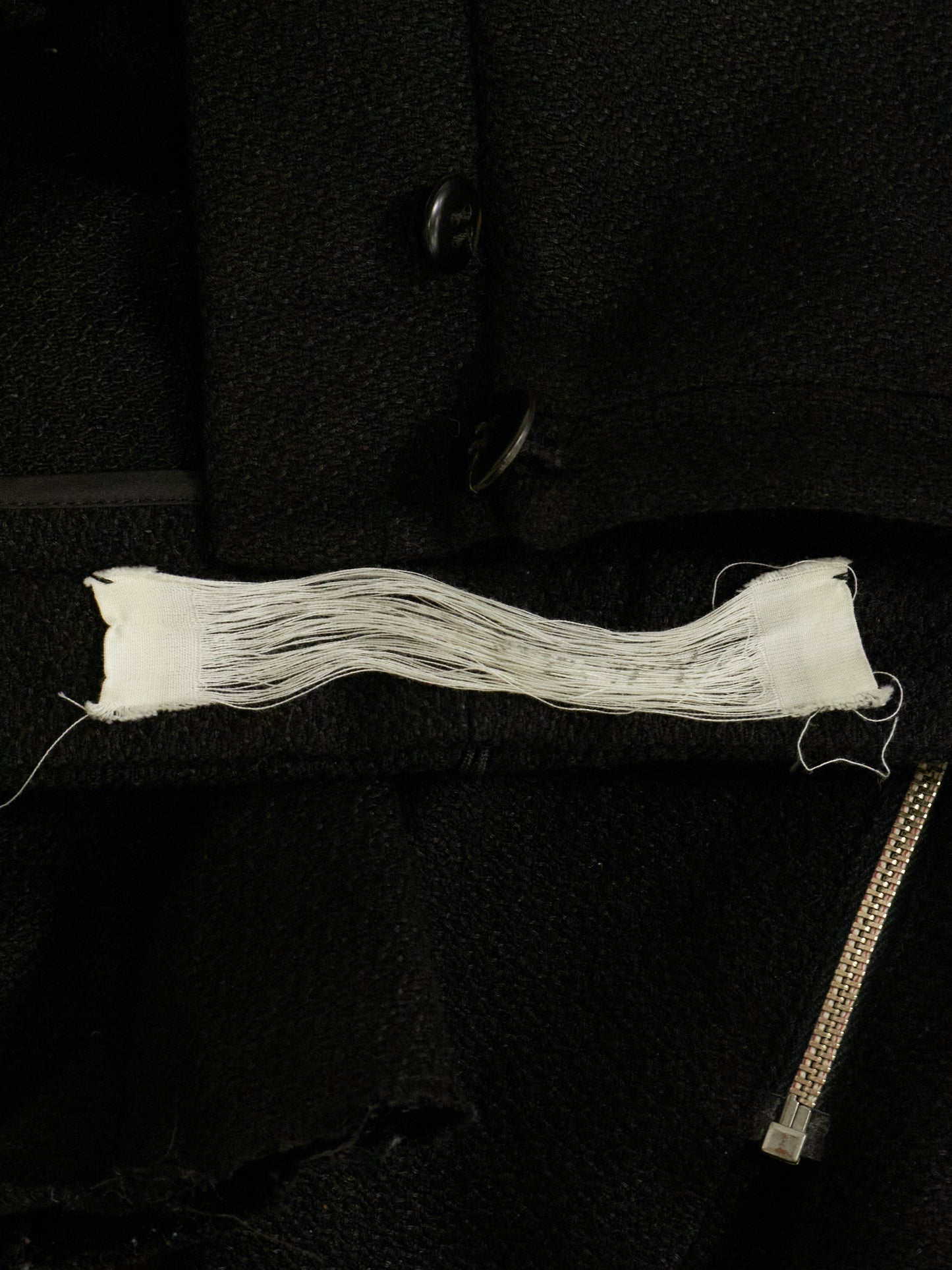 Individual Sentiments AW14-15 Cotton Linen Back-Zip Frayed Hem Pants