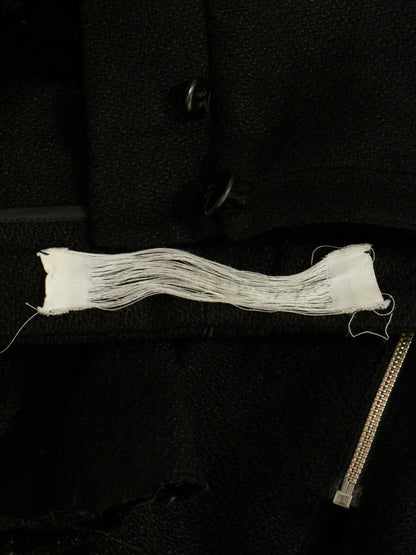 Individual Sentiments AW14-15 Cotton Linen Back-Zip Frayed Hem Pants