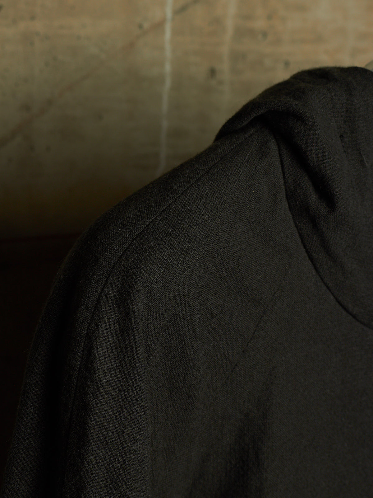 Individual Sentiments AW10-11 'CT13-CL12' Charcoal Grey Cotton Linen Hooded Raglan Zip Jacket