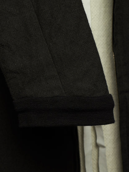 Individual Sentiments AW10-11 'CT13-CL12' Charcoal Grey Cotton Linen Hooded Raglan Zip Jacket