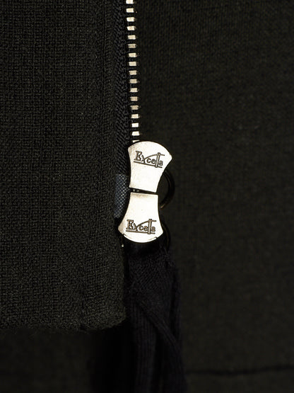 Individual Sentiments AW10-11 'CT13-CL12' Charcoal Grey Cotton Linen Hooded Raglan Zip Jacket