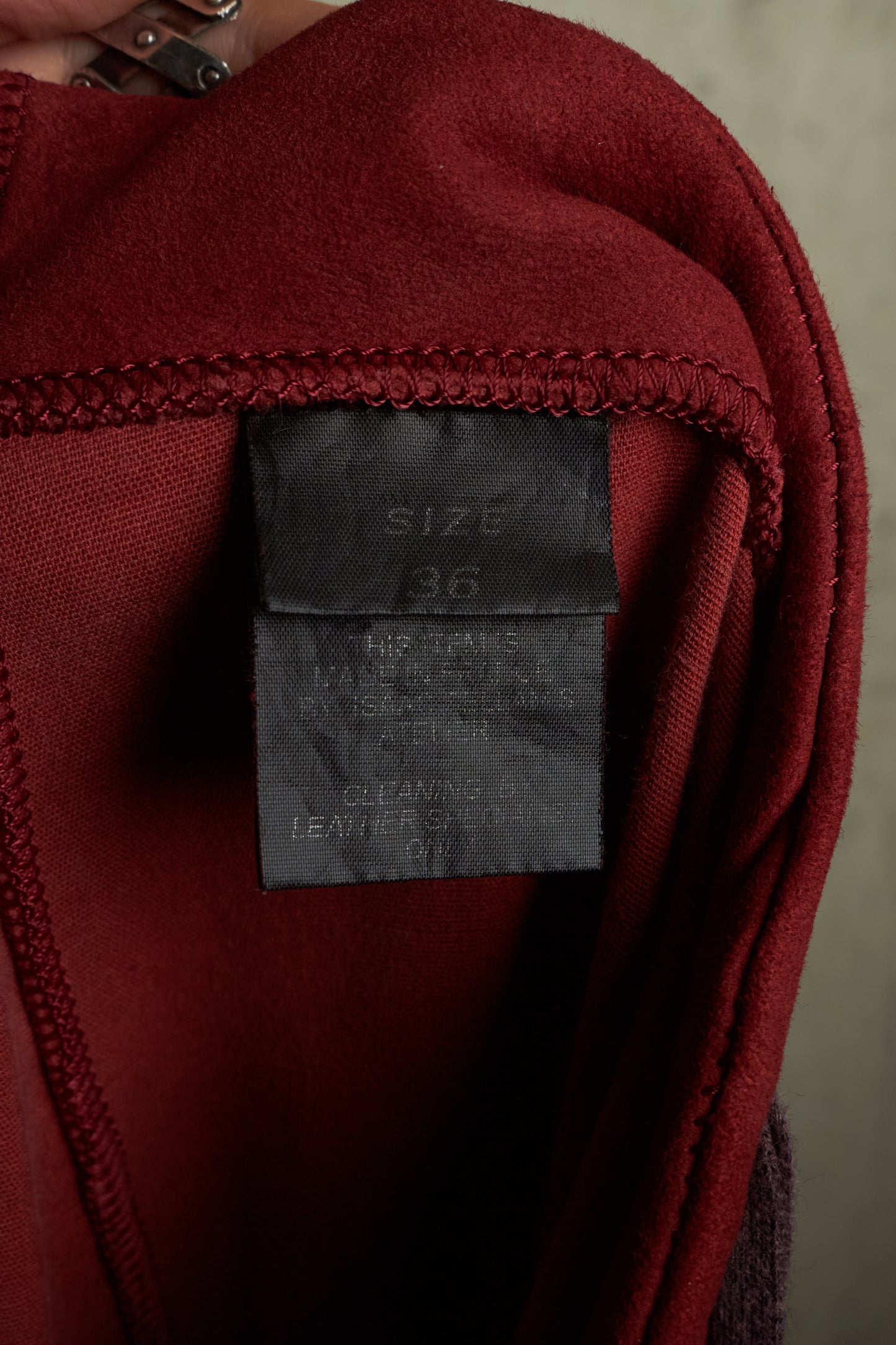 Isaac Sellam: “Experience” Brick Red Overlock Stretch Lambskin Suede Leather Jogging Pants