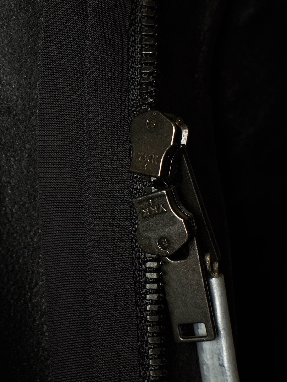 Isaac Sellam: “Experience” SS22 Black High Neck Pertinent Lambskin Leather Coat