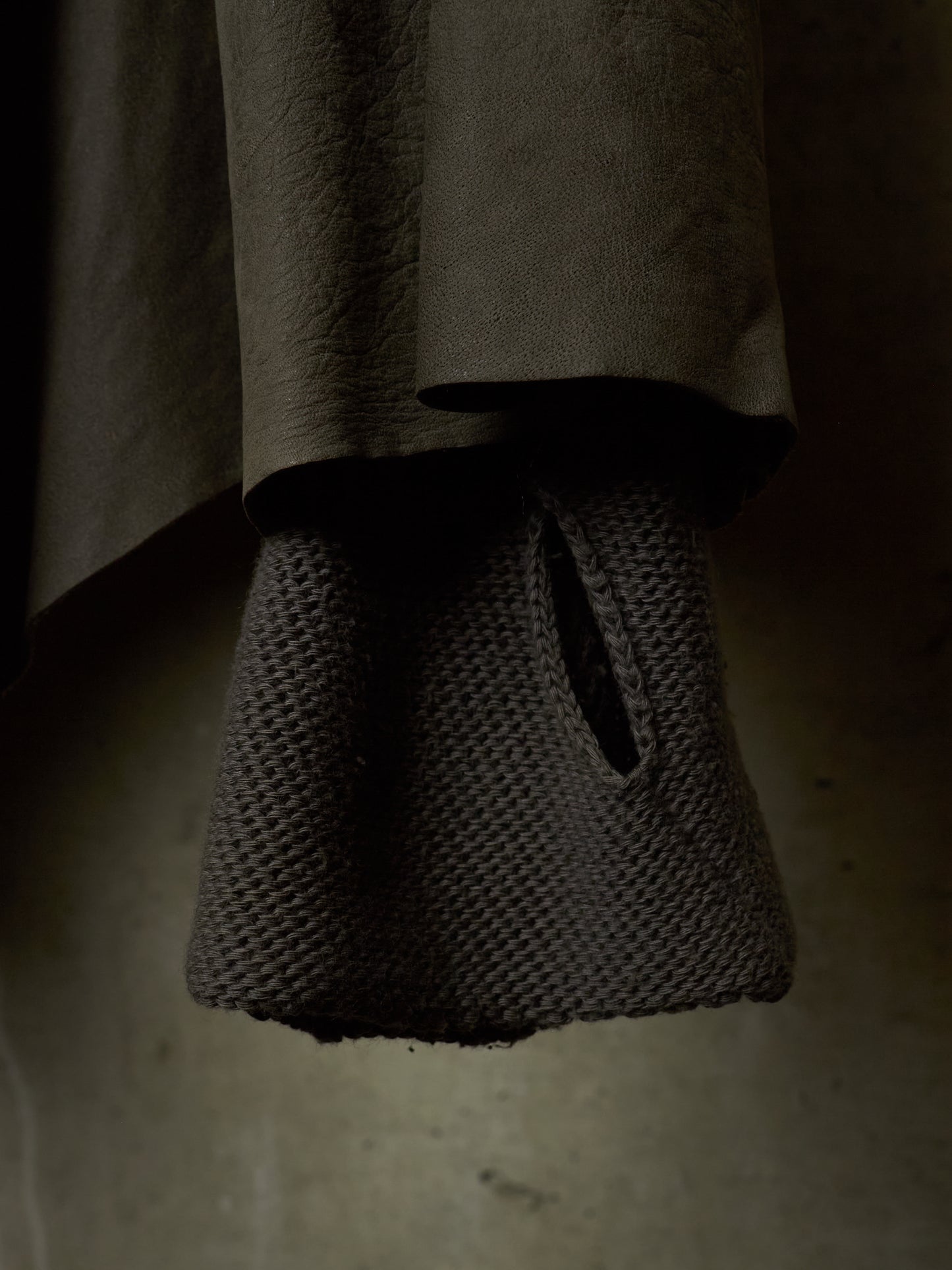 Isaac Sellam: “Experience” Open-front Laser Cut Calfskin Leather Cardigan