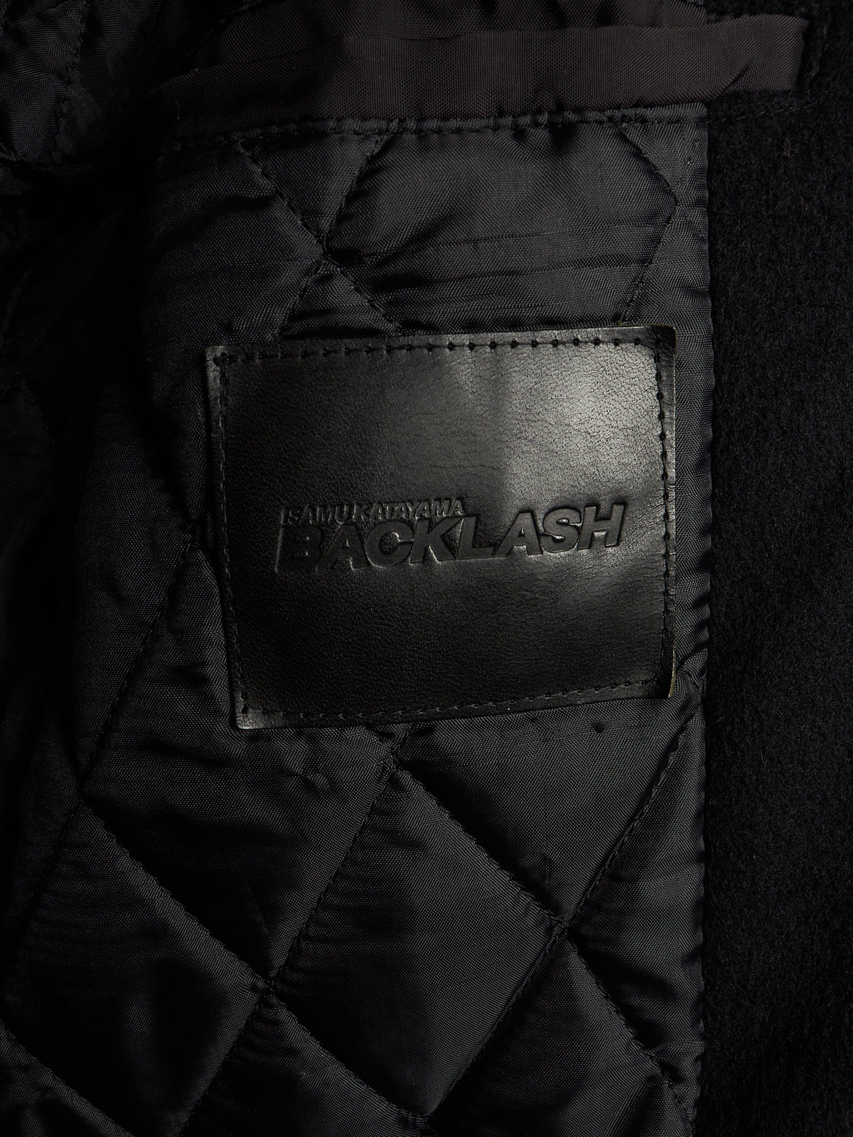 Isamu Katayama "BACKLASH" 2010s Wool Cashmere Hybrid Cow Leather Varsity Jacket