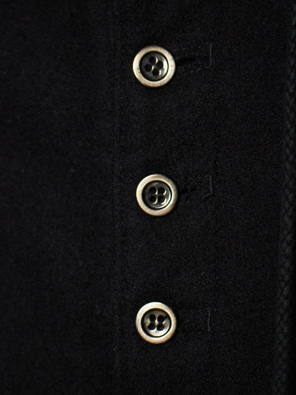 Isamu Katayama "BACKLASH" Blistered Sheepskin Trim Wool Bootcut Pants