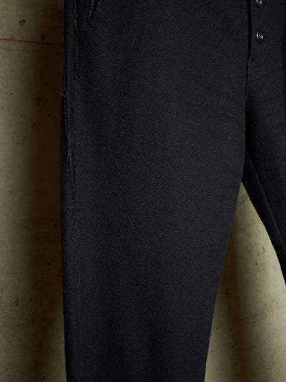 Isamu Katayama "BACKLASH" Blistered Sheepskin Trim Wool Bootcut Pants