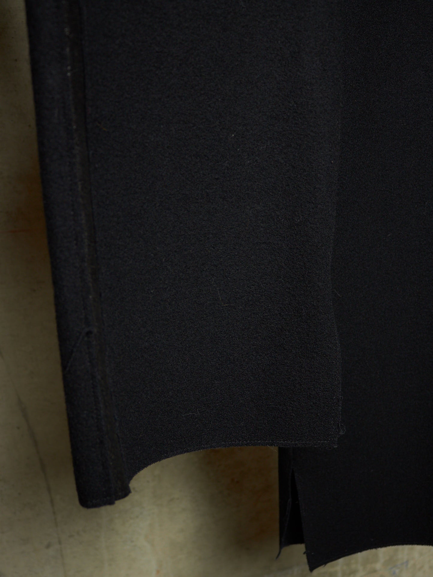 Isamu Katayama "BACKLASH" Blistered Sheepskin Trim Wool Bootcut Pants
