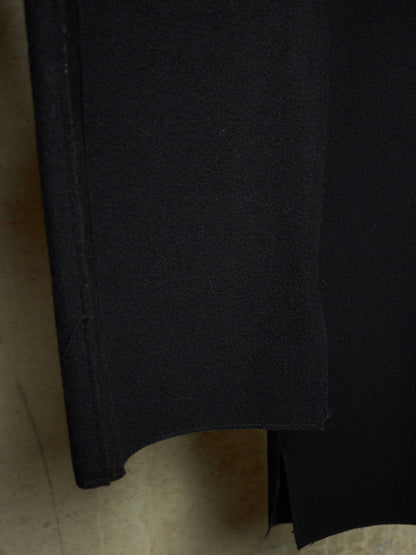 Isamu Katayama "BACKLASH" Blistered Sheepskin Trim Wool Bootcut Pants