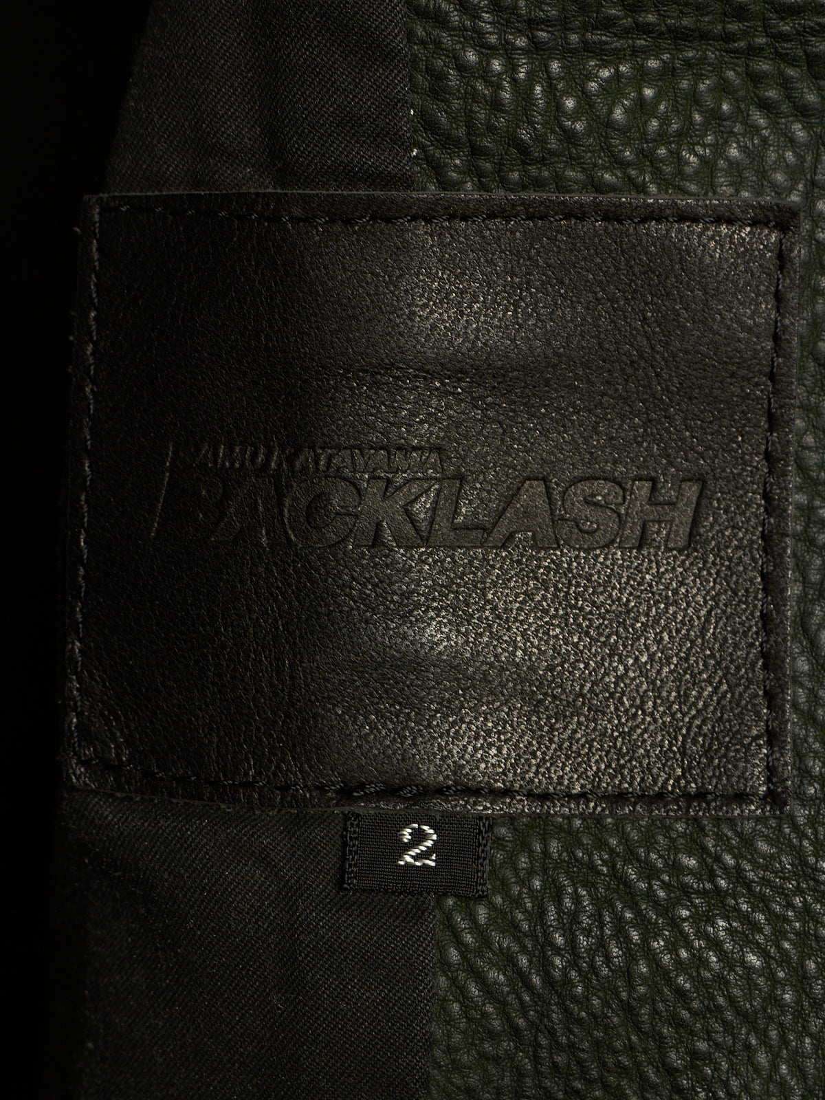 Isamu Katayama "BACKLASH" 2010s Green Pebbled Cow Leather Riders Jacket