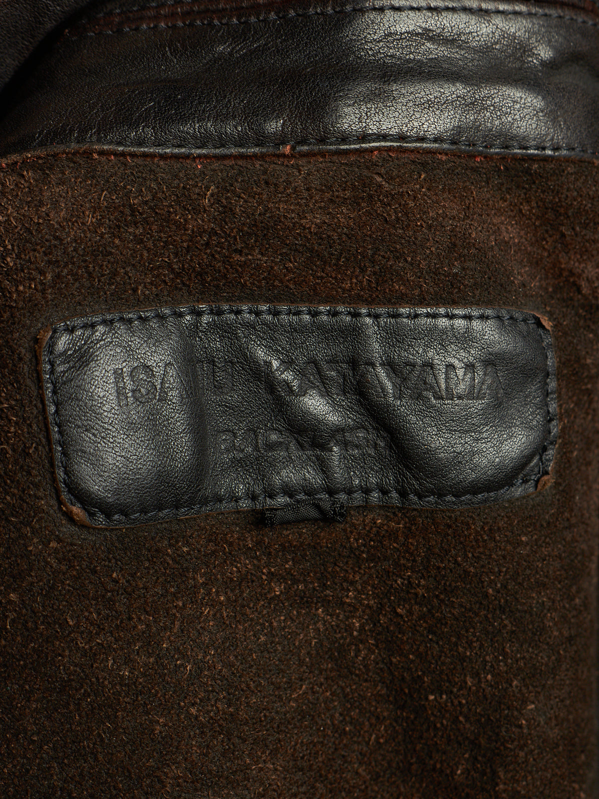 Isamu Katayama "BACKLASH" 2010s Garment-Dyed Dark Brown Wrinkled Cow Leather Double Riders Jacket