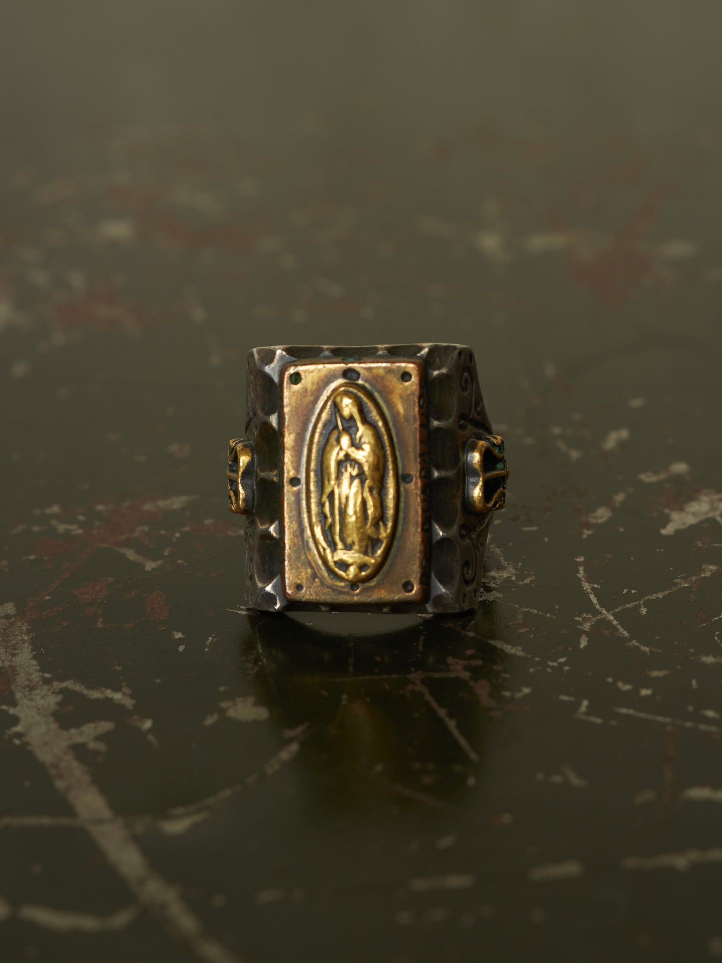 Isamu Katayama “BACKLASH” x galcia "Our Lady of Guadalupe" .925 Silver Ring