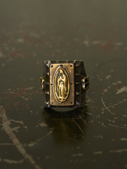Isamu Katayama “BACKLASH” x galcia "Our Lady of Guadalupe" .925 Silver Ring