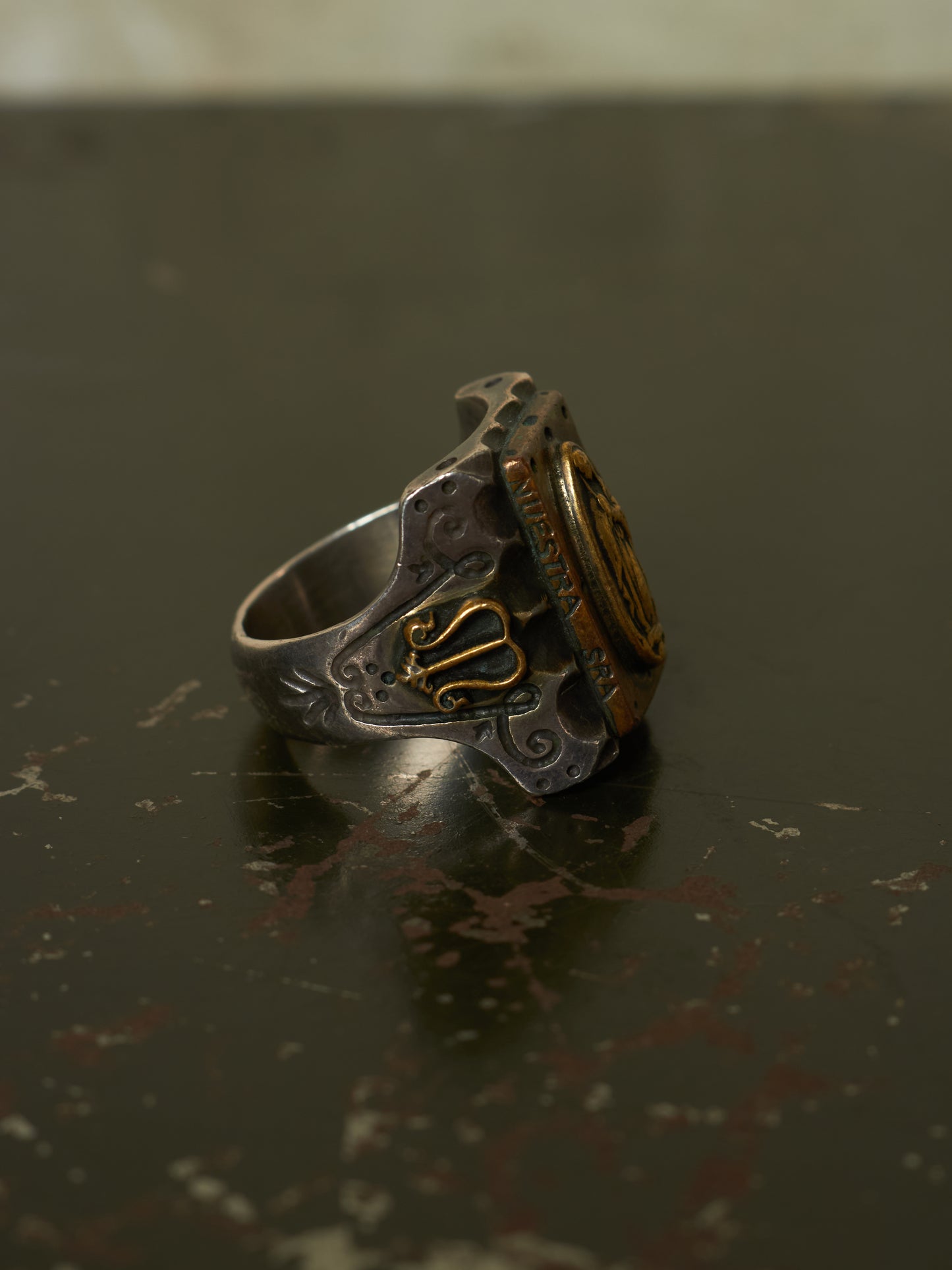 Isamu Katayama “BACKLASH” x galcia "Our Lady of Guadalupe" .925 Silver Ring