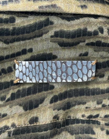 IfSixWasNine 'NO. TXS-4 21160F' Sheer Reptile Print Silk Shirt