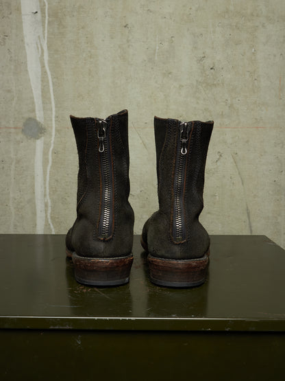 Julius_7 SS10-11 “neurbanvolker;” Reverse Cow Leather Back Zip Boots