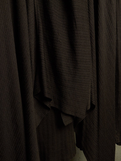 Julius_7 AW07 "UNTITLED;" Dark Khaki Baby Alpaca Mohair Long Cardigan