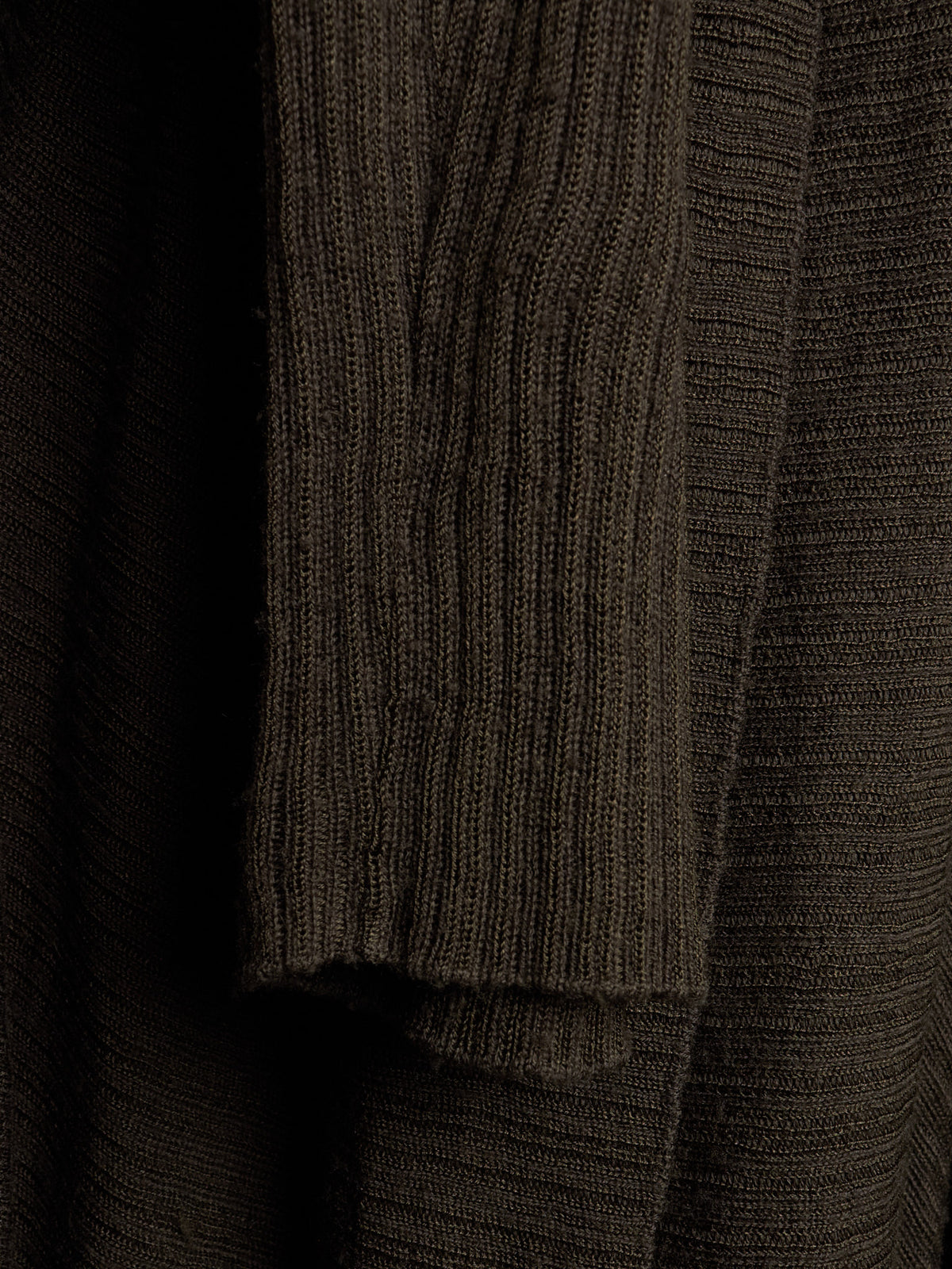 Julius_7 AW07 "UNTITLED;" Dark Khaki Baby Alpaca Mohair Long Cardigan