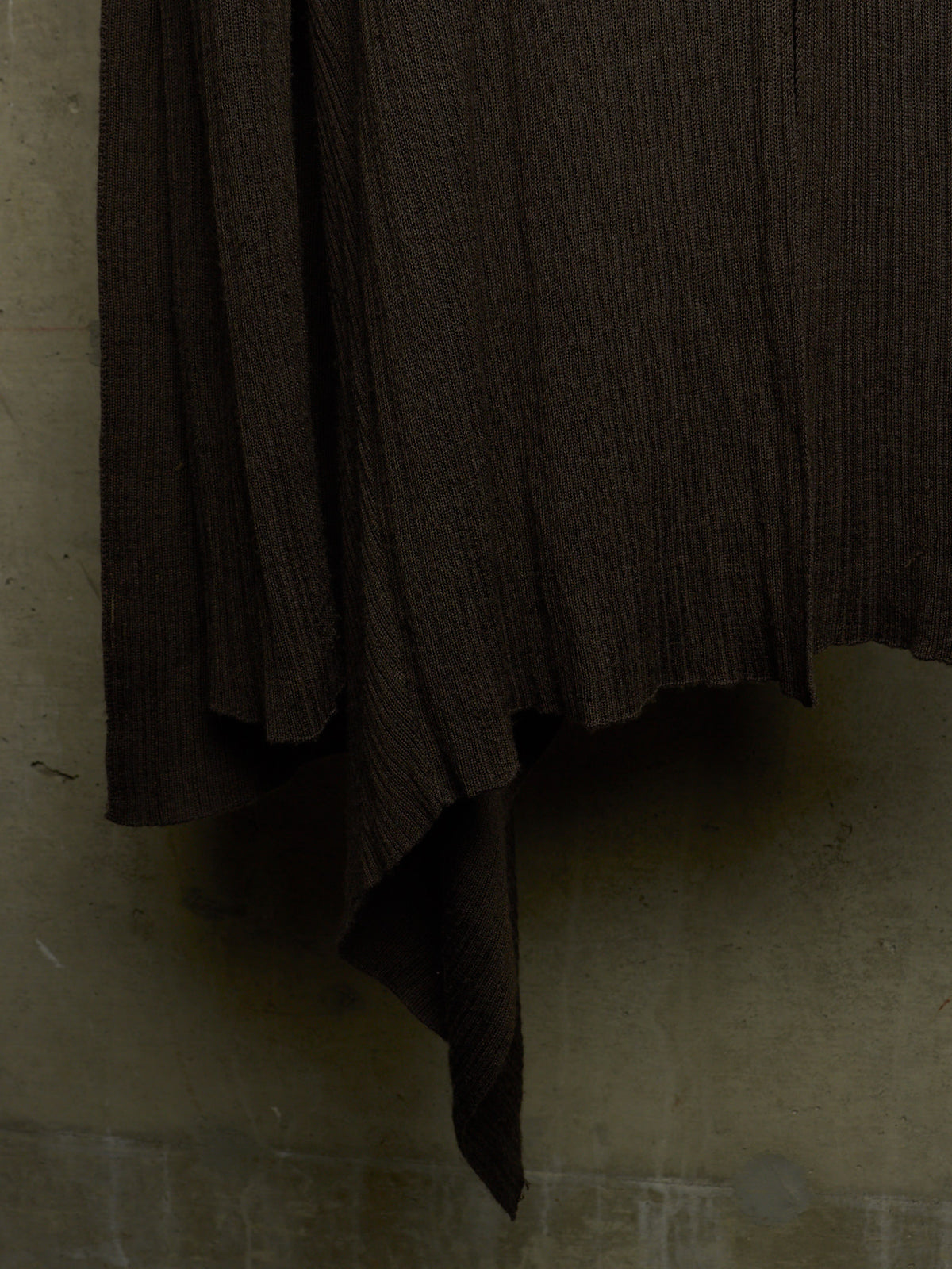 Julius_7 AW07 "UNTITLED;" Dark Khaki Baby Alpaca Mohair Long Cardigan