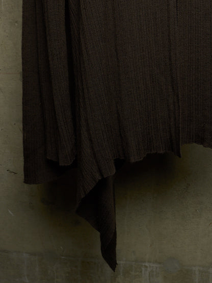 Julius_7 AW07 "UNTITLED;" Dark Khaki Baby Alpaca Mohair Long Cardigan