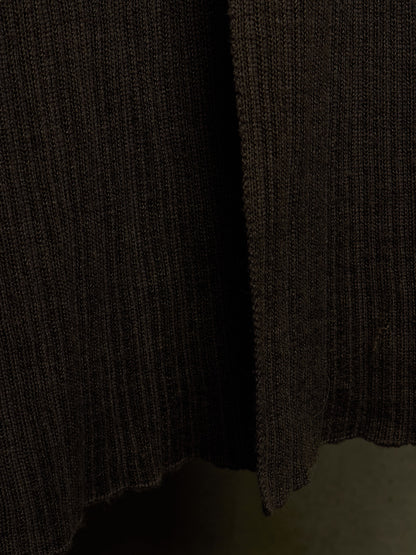Julius_7 AW07 "UNTITLED;" Dark Khaki Baby Alpaca Mohair Long Cardigan