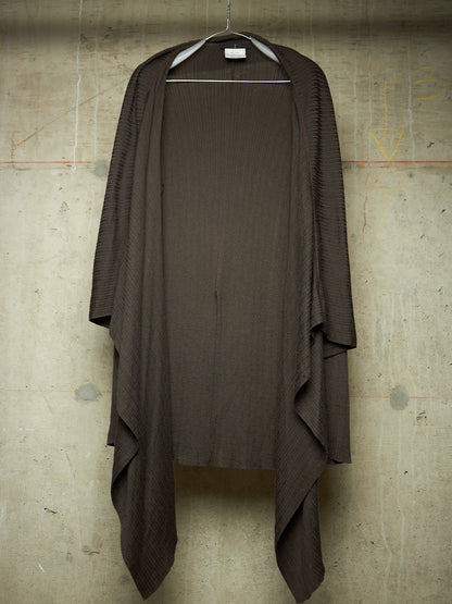 Julius_7 AW07 "UNTITLED;" Dark Khaki Baby Alpaca Mohair Long Cardigan