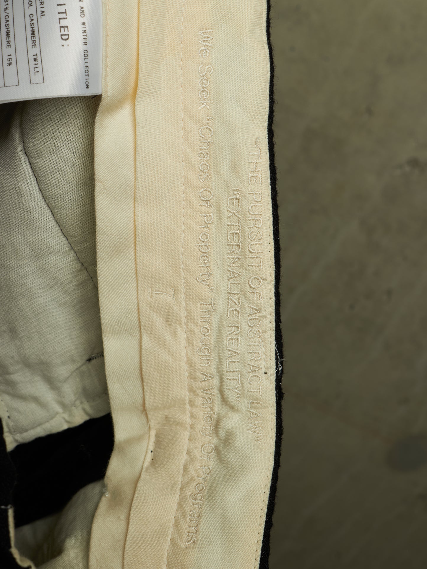 Julius_7 AW07 "UNTITLED;" Metalic Wool Double Layered Shorts Leggings