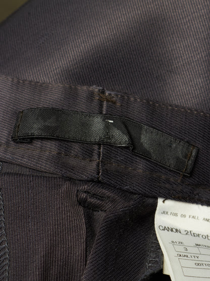 Julius_7 AW09 "CANON_2[protection_ism;]" Cotton Cupro Jersey Bootcut Pants