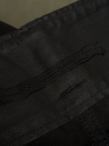 Julius_7 AW16-17 "beast;" Wax Coated Vertical Gas-Mask Cargo Denim