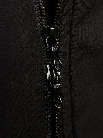 Julius_7 AW16-17 "beast;" Padded Asymmetric Zip Cotton High Neck Jacket