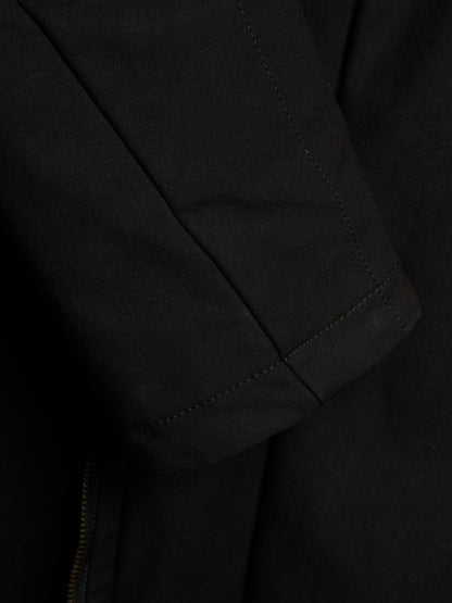 Julius_7 AW16-17 "beast;" Padded Asymmetric Zip Cotton High Neck Jacket