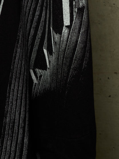 Julius_7 SS15 "prism;" Geometric Graphic Print Longline T-shirt