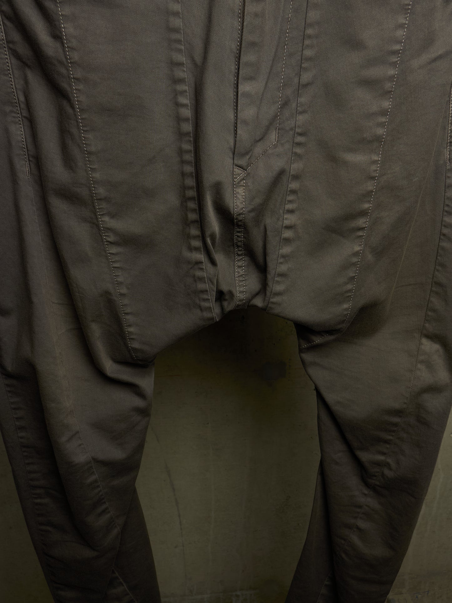 Julius_7 SS16 "sefiroth;" Grey Drop-crotch J-Cut 5oz Skinny Denim