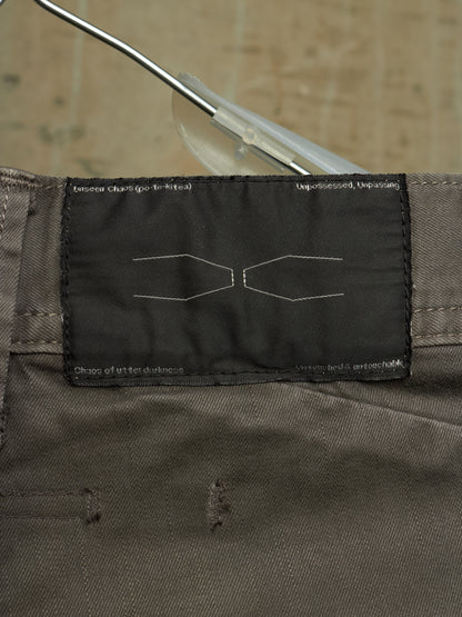 Julius_7 SS16 "sefiroth;" Grey Drop-crotch J-Cut 5oz Skinny Denim