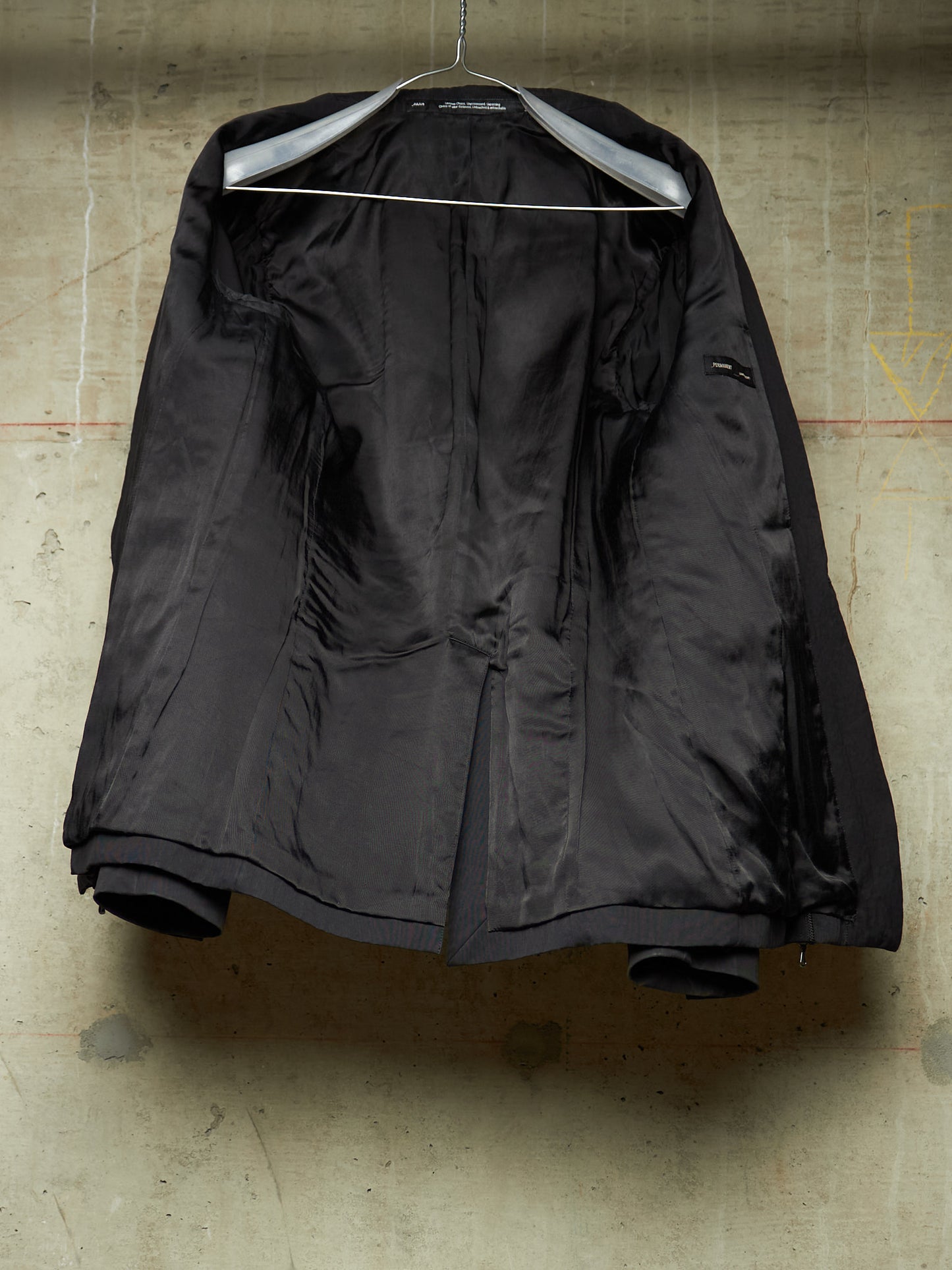 Julius_7 SS23 "_PERMANENT" Black Nylon Cotton Grosgrain Dual Zip Blazer