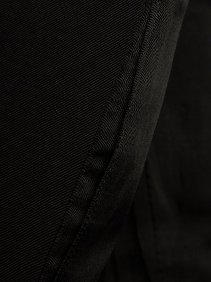 Julius_7 SS23 "_PERMANENT" Black Nylon Cotton Grosgrain Dual Zip Blazer