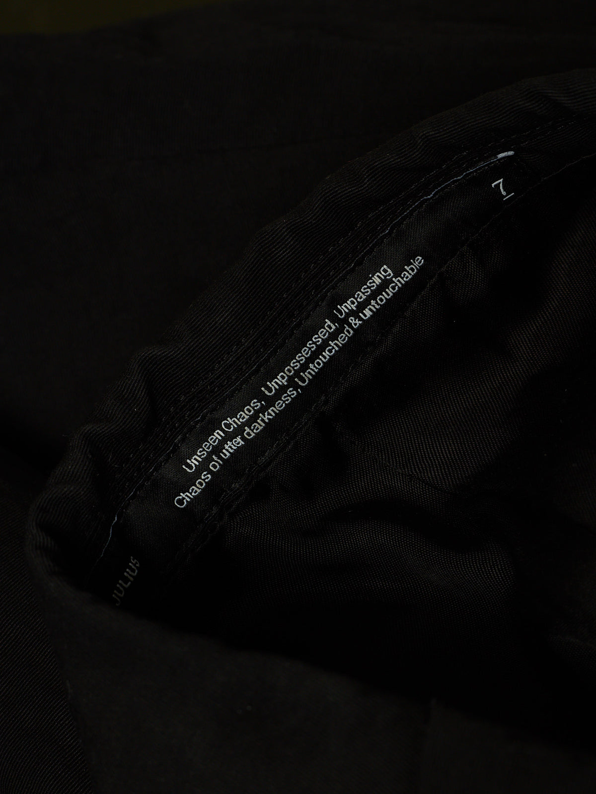 Julius_7 SS23 "_PERMANENT" Black Nylon Cotton Grosgrain Dual Zip Blazer