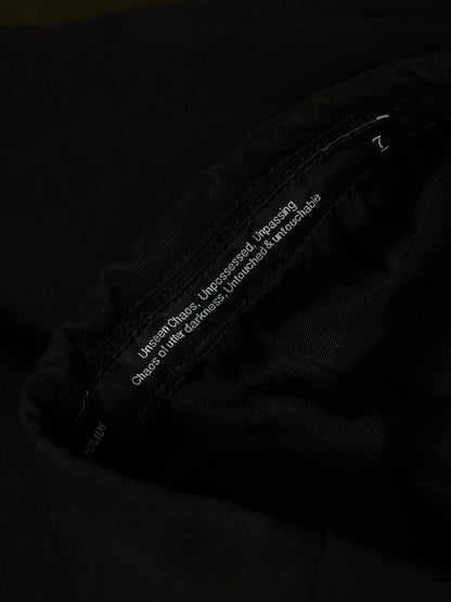 Julius_7 SS23 "_PERMANENT" Black Nylon Cotton Grosgrain Dual Zip Blazer